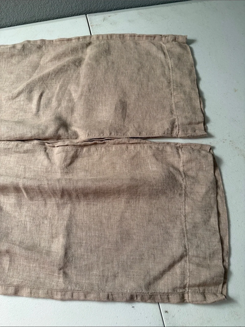 Tahari Natural Beige Wide-Leg Linen-Blend Pants - Picture 2 of 5